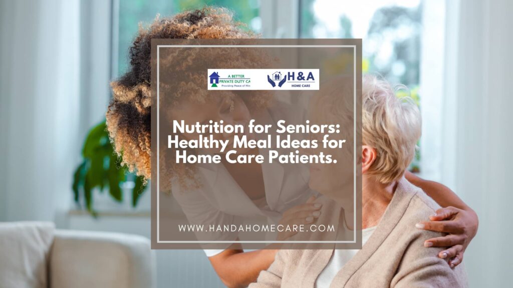 Nutrition for Seniors- Healthy Meal Ideas for Home Care Patients.